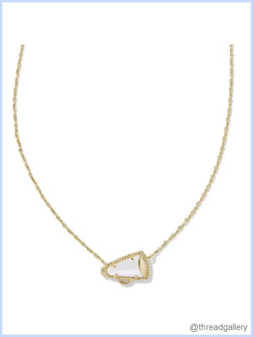 Cheer Short Pendant Necklace Gold Plated Mother of Pearl K Initial